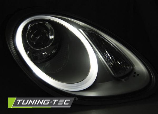 Xenon LED Tagfahrlicht Design Scheinwerfer für Porsche Boxster 987 / Cayman 987c 05-08 silber